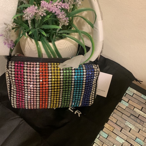 - Kurt Geiger London Party Pochette Crystal Shoulder Bag - Picture 8 of 17